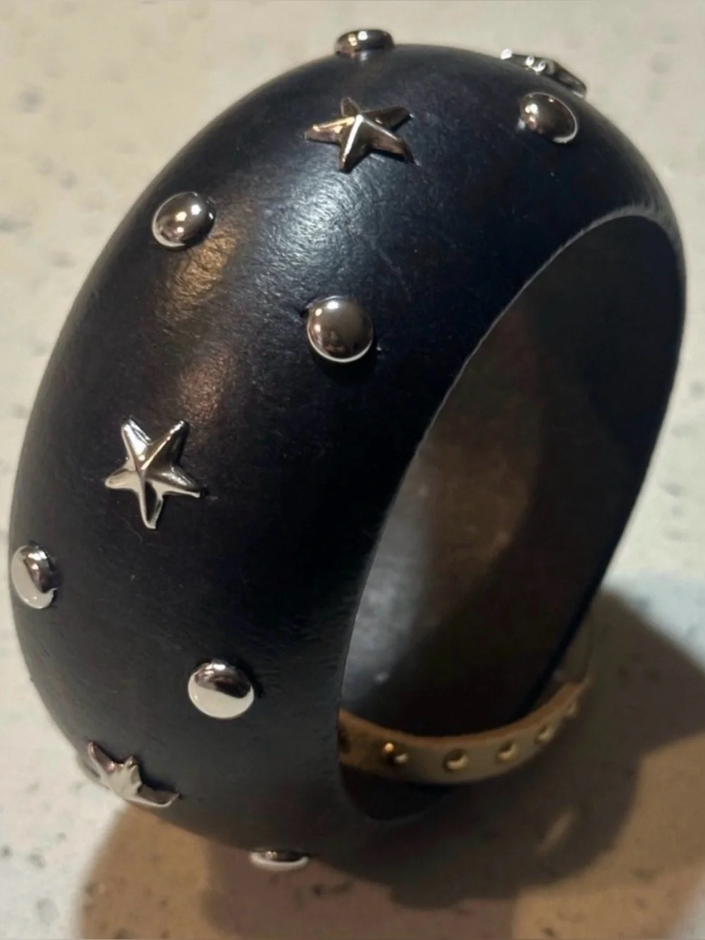New! Stars & Dots studded wooden bangle bracelet by urban outfitters/ NWT
